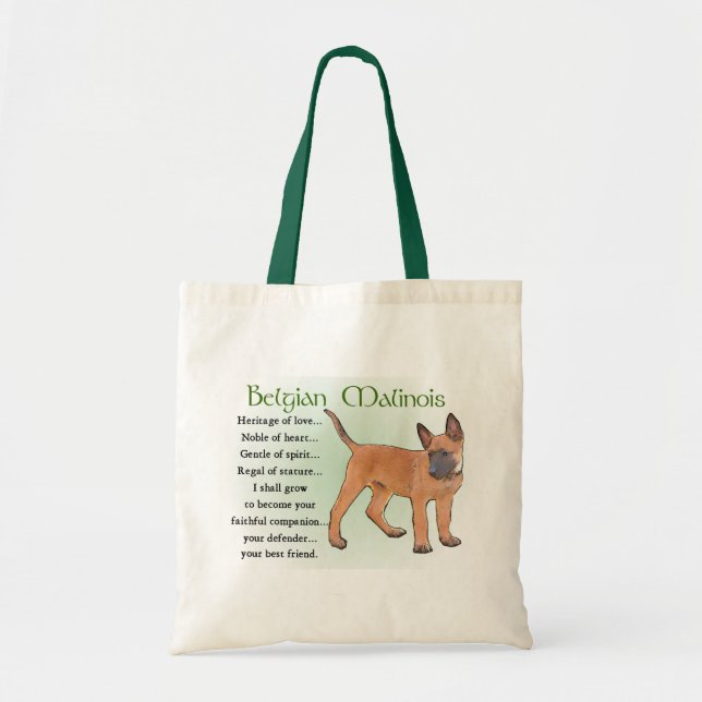 Bolso De Tela Regalos belgas de Malinois (Frente)