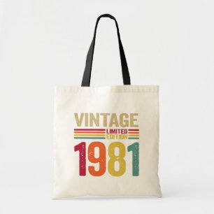 Bolso De Tela Regalos de 41 años Vintage 1981 41º cumpleaños