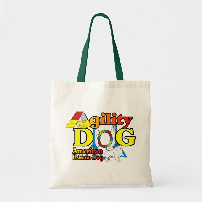 Bolso De Tela Regalos de agilidad de los perros esquimales ameri (Frente)