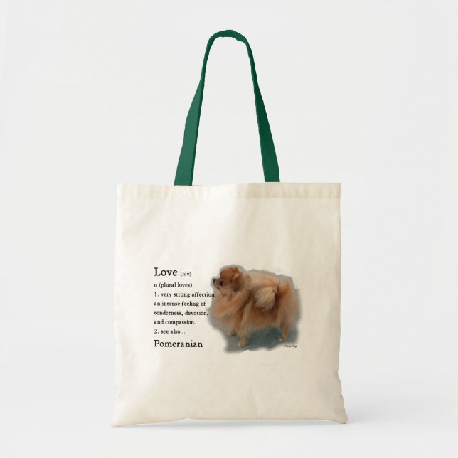 Bolso De Tela Regalos de amantes de Pomerania (Frente)