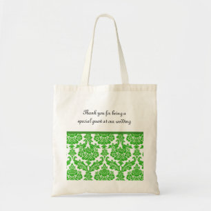 Bolso De Tela regalos de bodas de damasco verde