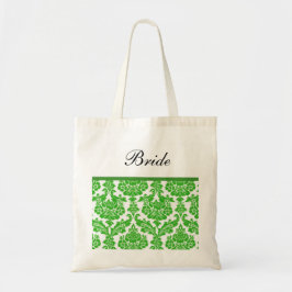 Bolso De Tela regalos de bodas de damasco verde
