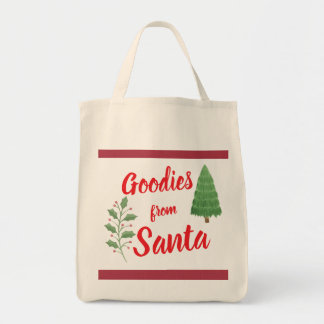 Bolso De Tela Regalos de color rojo y natural de Papá Noel 