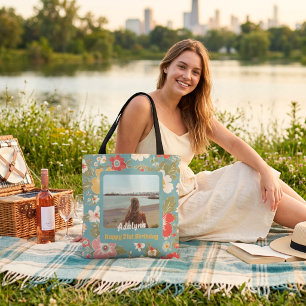 Bolso De Tela Regalos de Fotos de Flores Chic para Mujer de 21 A