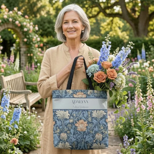Bolso De Tela Regalos de jubilación de flores retro elegantes pa