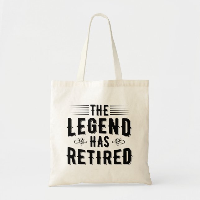 Bolso De Tela Regalos De Jubilación, La Leyenda Se Ha Retirado (Frente)