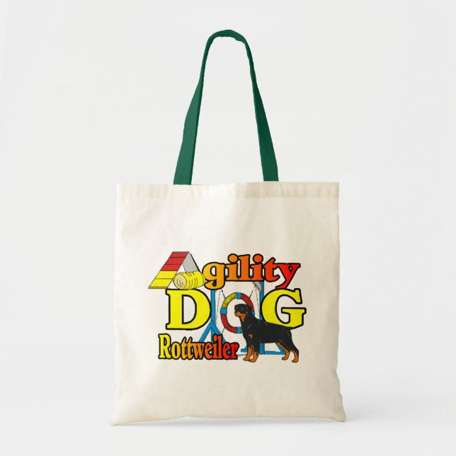 Bolso De Tela Regalos de la agilidad de Rottweiler (Frente)