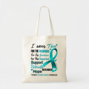Bolso De Tela Regalos de la Cinta de Cáncer de Ovario Mes de Co