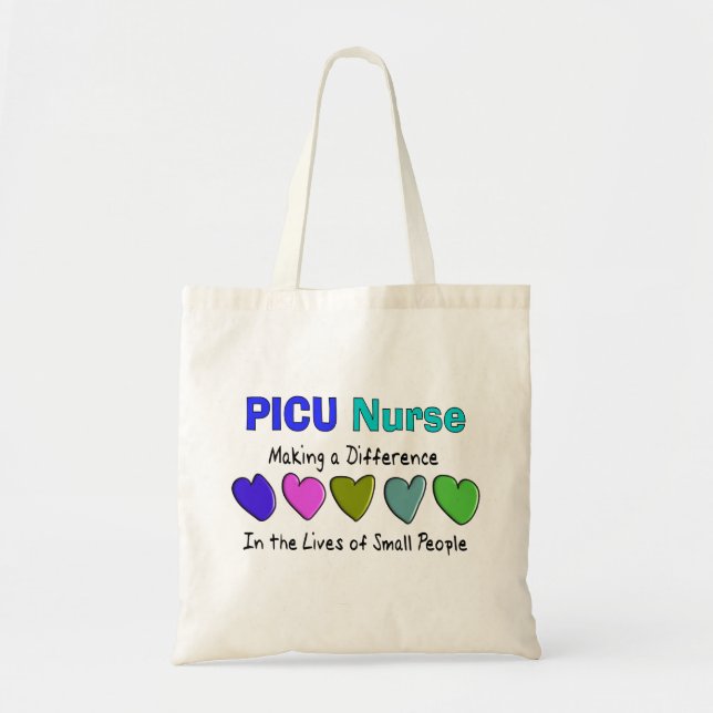 Bolso De Tela Regalos de la enfermera de PICU (Frente)