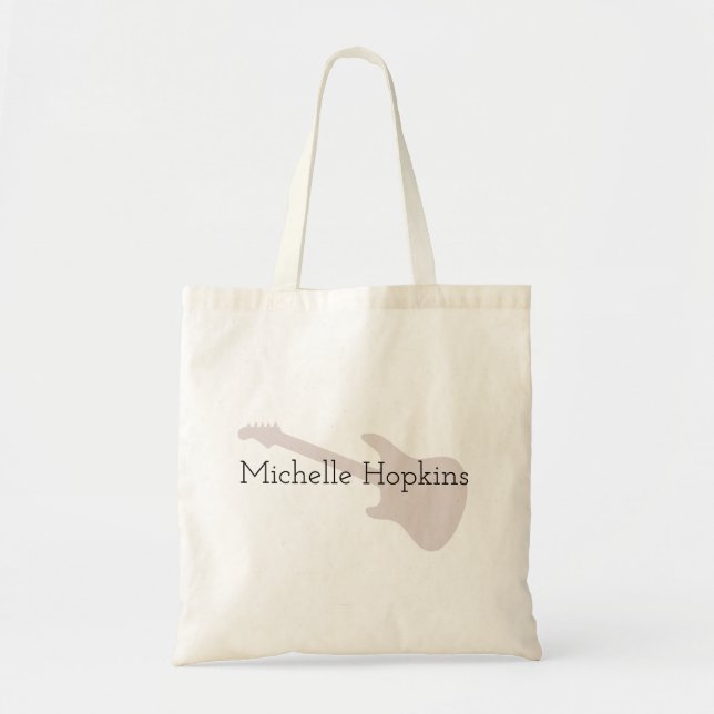 Bolso De Tela Regalos de música personalizada para guitarrista y (Frente)