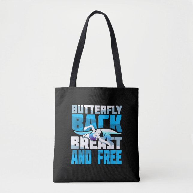 Bolso De Tela Regalos De Natación Para Los Nadadores (Anverso)