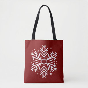 Bolso De Tela Regalos de Navidad Copos de Nieve Invierno Navidad