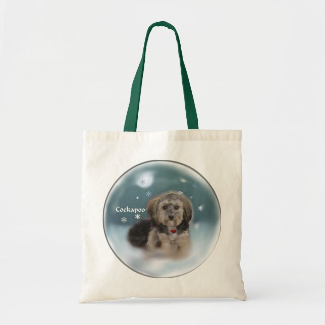 Bolso De Tela Regalos de Navidades de Cockapoo (Frente)