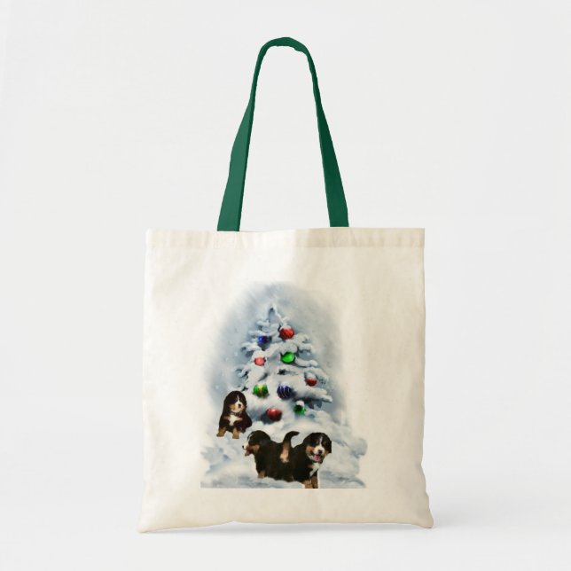 Bolso De Tela Regalos de Navidades de Perro de Montaña de Bernes (Frente)