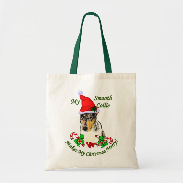 Bolso De Tela Regalos de Navidades de Smooth Collie (Frente)