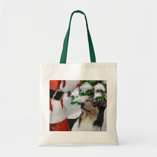 Bolso De Tela Regalos de Navidades de Smooth Collie (Frente)