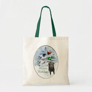 Bolso De Tela Regalos de Navidades del Manchester Terrier