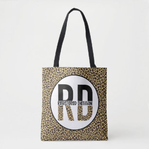 Bolso De Tela Regalos de RD de la Dietista Registrada Cheetah Pr
