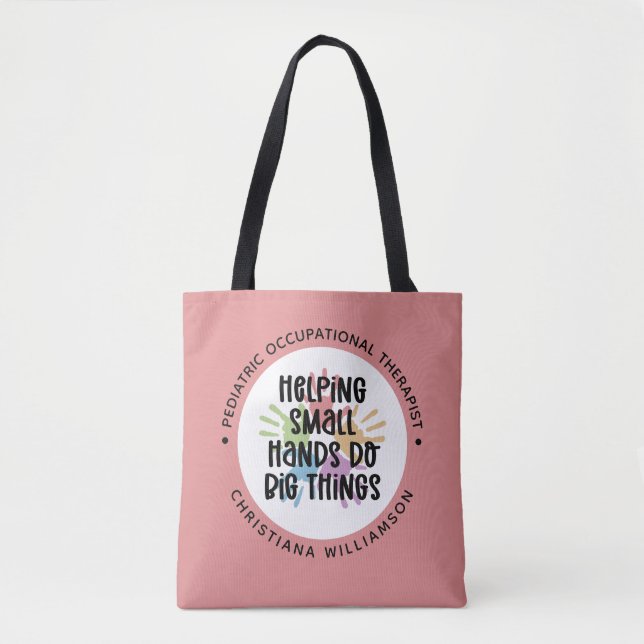 Bolso De Tela Regalos de terapeuta ocupacional pediátrico person (Anverso)