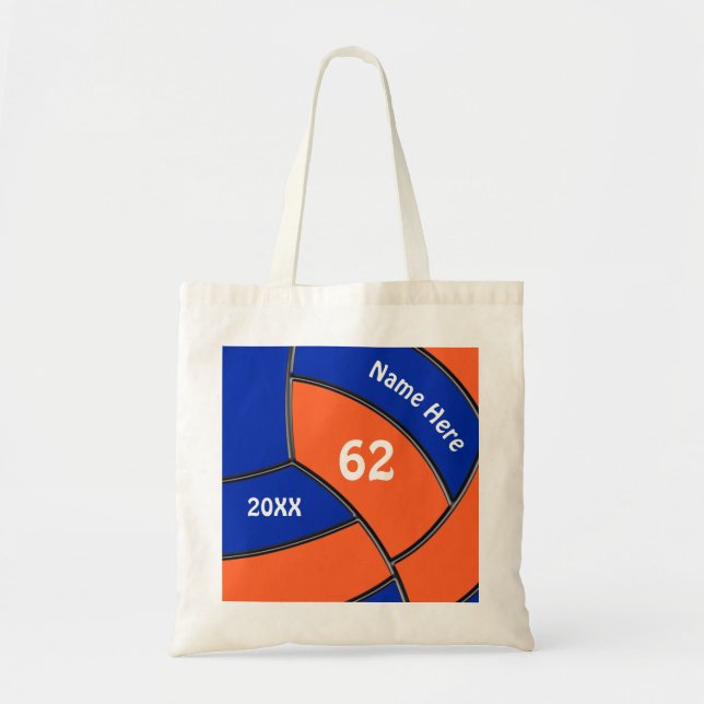 Bolso De Tela Regalos de voleibol personalizados para jugadores, (Frente)