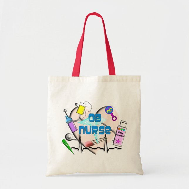 Bolso De Tela Regalos del arte de la enfermera de OB (Frente)