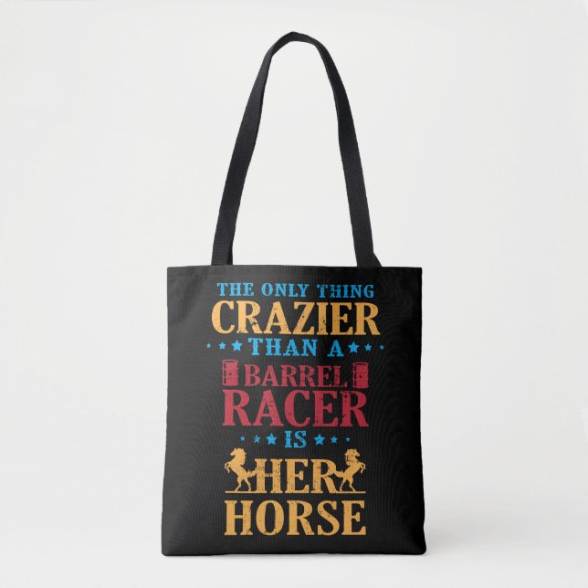 Bolso De Tela Regalos del caballo de Carreras del barril para (Anverso)