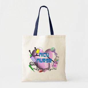 Bolso De Tela Regalos del diseño del corazón del rosa de la