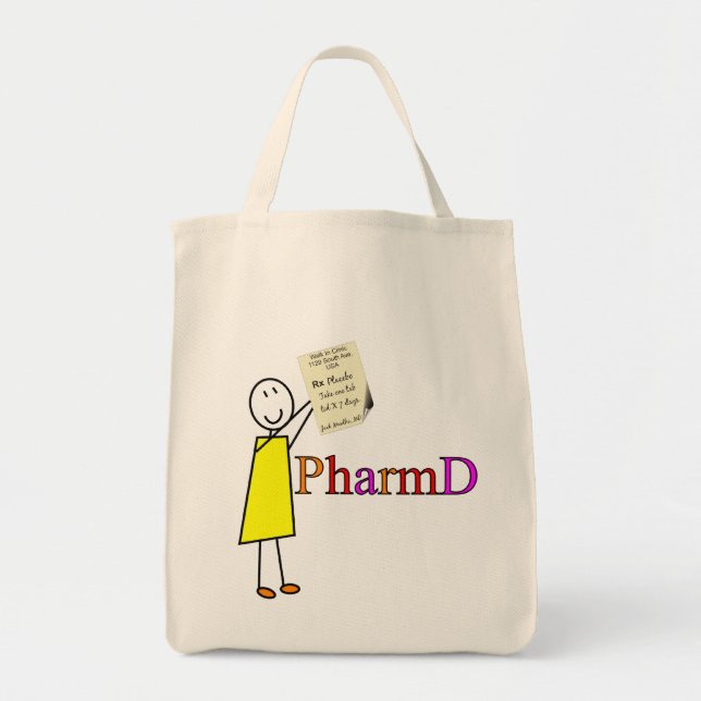 Bolso De Tela Regalos del estudiante de la farmacia de PharmD (Frente)