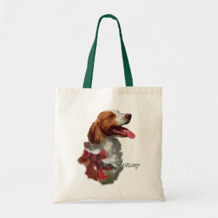 Bolso De Tela Regalos del navidad del perro de aguas de Bretaña