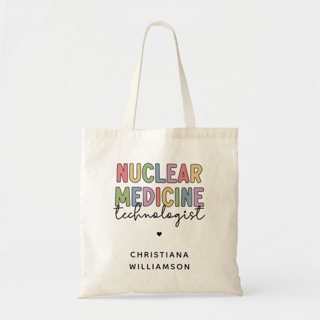 Bolso De Tela Regalos del personalizado Técnico de Medicina Nucl (Frente)