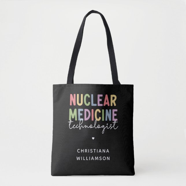 Bolso De Tela Regalos del personalizado Técnico de Medicina Nucl (Anverso)