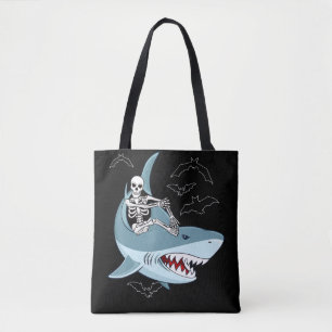 Bolso De Tela Regalos divertidos de Halloween en Skeleton Riding