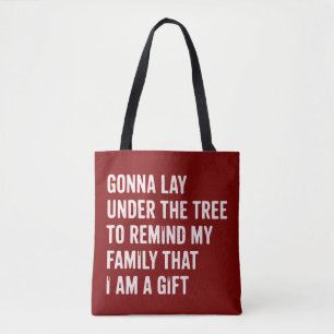 Bolso De Tela Regalos divertidos de Navidad bajo el árbol