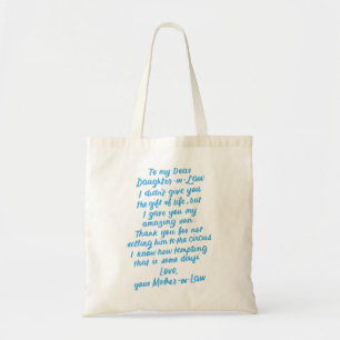 Bolso De Tela Regalos divertidos para las hijas en la ley
