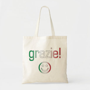 Bolso De Tela Regalos italianos: Gracias/Grazie hacen frente