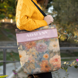 Bolso De Tela Regalos leves de graduación de acuarela para nieta