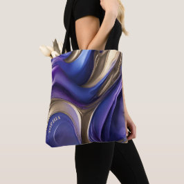 Bolso De Tela Regalos modernos para su morado-azul y oro-