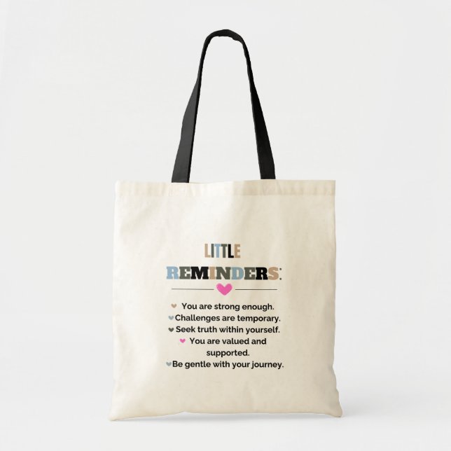 Bolso De Tela Regalos motivacionales inspiradores Pequeños Recor (Frente)