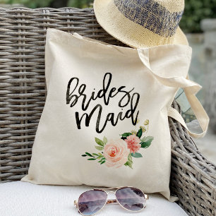 Bolso De Tela Regalos para damas de honor florales rosados