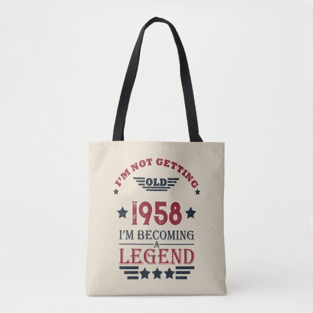 Bolso De Tela Regalos personalizados de 65 años (Anverso)