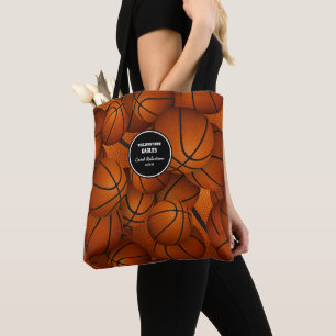 Bolso De Tela regalos personalizados de entrenador de baloncesto