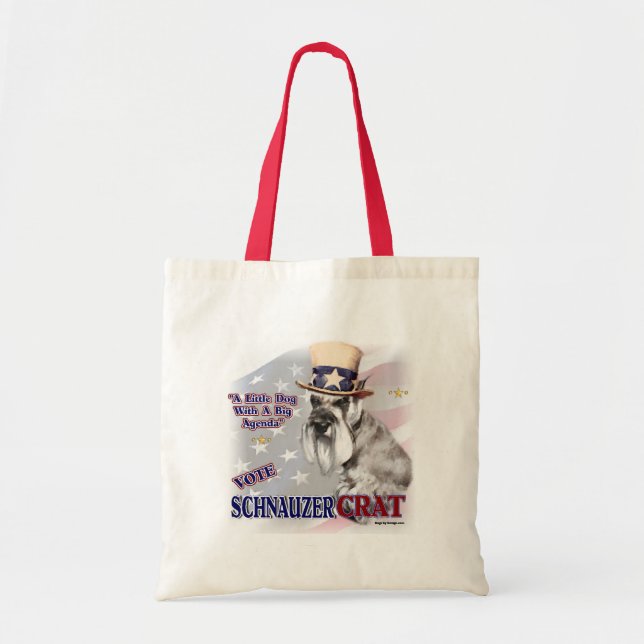Bolso De Tela Regalos Schnauzer en miniatura (Frente)