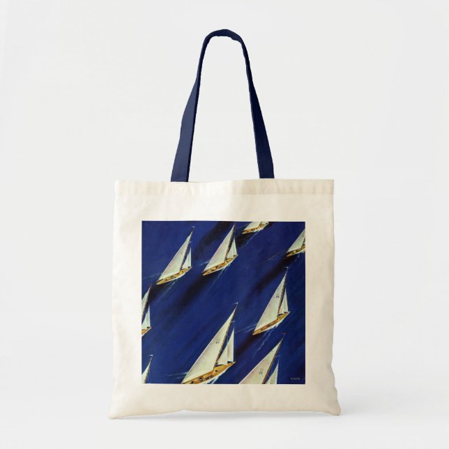 Bolso De Tela Regata de veleros por soldadura de esquí (Frente)