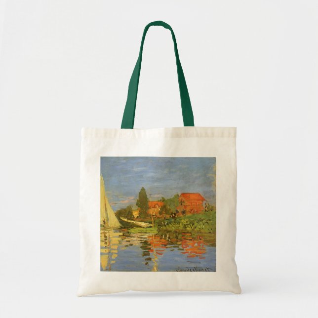 Bolso De Tela Regatta en Argenteuil por Claude Monet (Frente)
