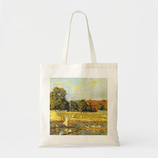 Bolso De Tela Regatta en Hampton Court Alfred Sisley Poster (Frente)