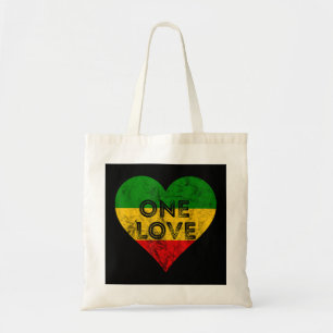 Bolso De Tela Reggae Heart One Love Rasta Reggae Music Rastafari