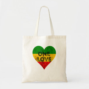 Bolso De Tela Reggae Heart One Love Rasta Reggae Music Rastafari