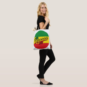Bolso De Tela Reggae Music con colores de bandera de reggae