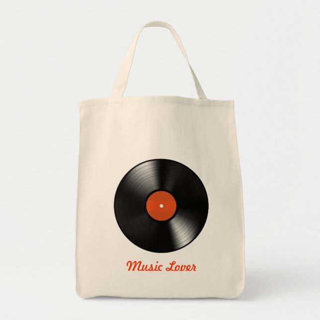 Bolso De Tela Registro de vinilo (Frente)