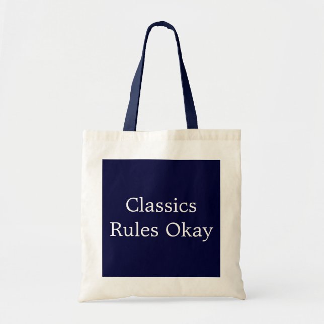 Bolso De Tela Reglas clásicas bien (Frente)